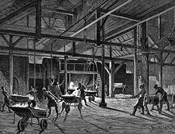 L'usine Malétra de Rouen - gravure reproduite et restaurée numériquement par © Norbert Pousseur