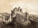 Pour zoom, château d'Arques vers 1860 par Félix Benoist - gravure reproduite et restaurée numériquement par © Norbert Pousseur